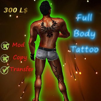Second Life Marketplace - Phoenix Full Body Tattoo